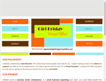 Tablet Screenshot of girlfridayvirtualoffice.com